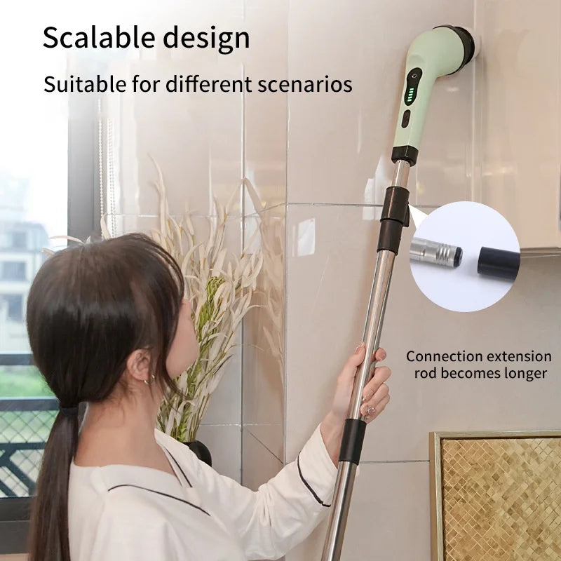 9-in-1 Electric Cleaning Brush Scrubber For Kitchen Bathroom And Much More