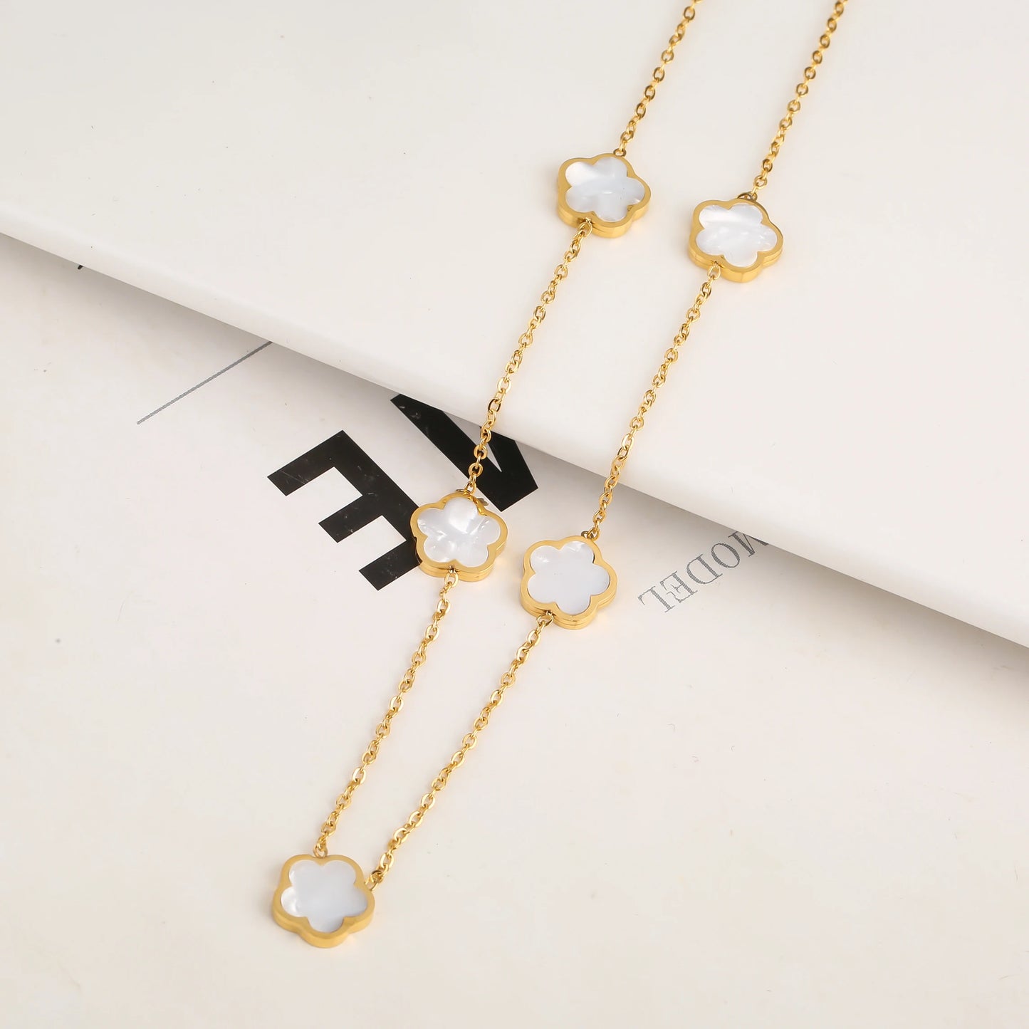 Five leaf clover necklace