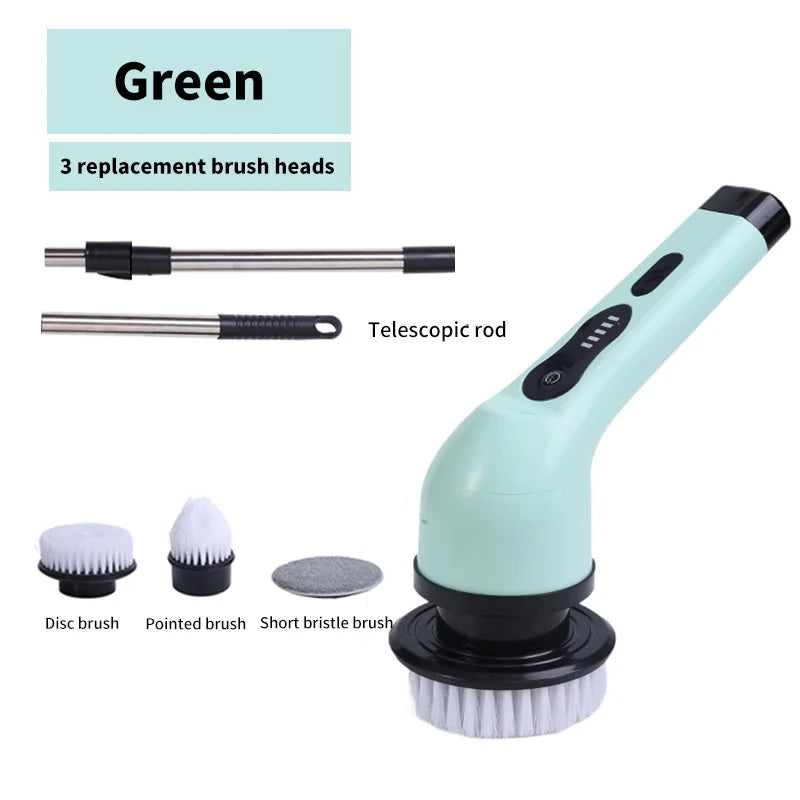 9-in-1 Electric Cleaning Brush Scrubber For Kitchen Bathroom And Much More