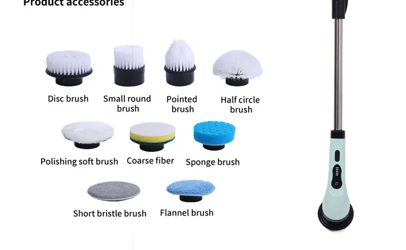 9-in-1 Electric Cleaning Brush Scrubber For Kitchen Bathroom And Much More