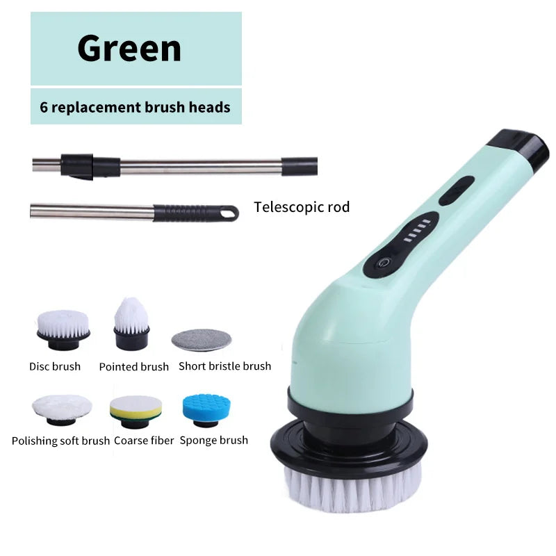 9-in-1 Electric Cleaning Brush Scrubber For Kitchen Bathroom And Much More